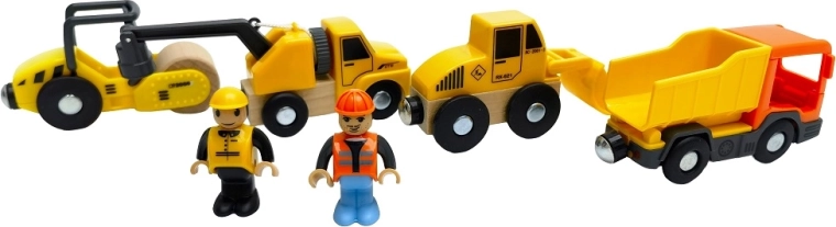 2Kids Toys Set mit Baufahrzeugen mit Figuren