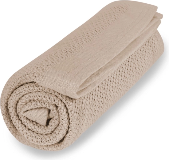 VINTER & BLOOM Decke Soft grid organic golden sand