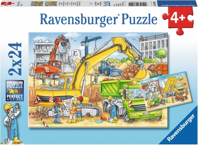 RAVENSBURGER Puzzle Baustelle 2x24 Teile