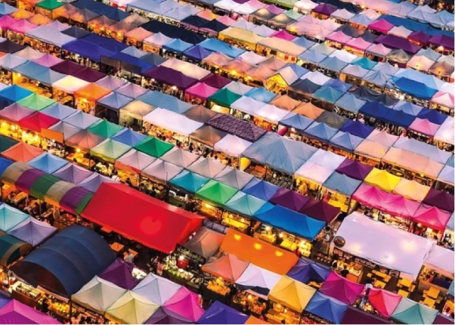 Puzzle Thailändischer Markt – 1000 Teile GIBSONS