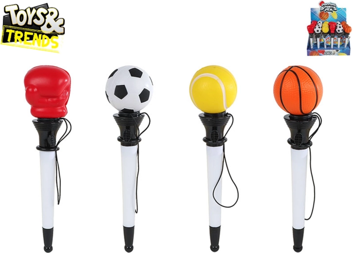 Kunststoff-Kugelschreiber mit Sportmotiv Toys&Trends