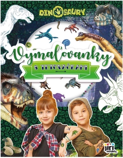 Dinosaurier-Malbuch mit Kindertattoos – 1 Stück