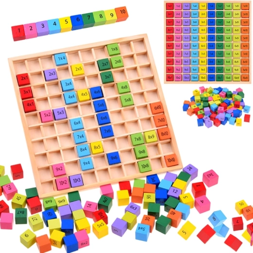 Holz-Einmaleins-Tafel – pädagogisches Mathematik-Puzzle