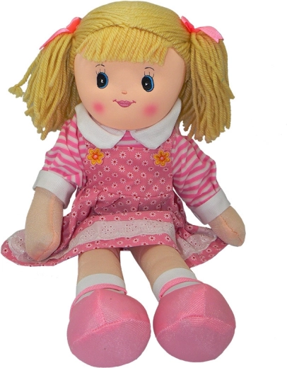 Stoffpuppe mit Zöpfen 60 cm