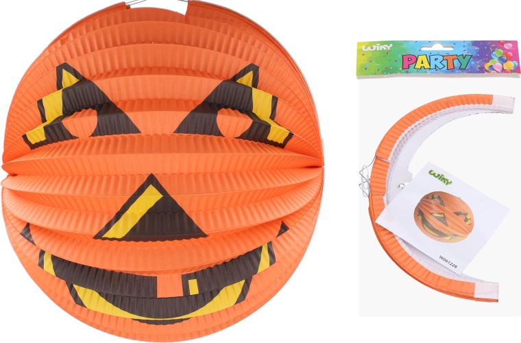 Lampion Kugel 25 cm Kürbis