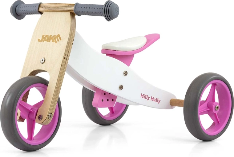 Milly Mally Rutschfahrzeug und Dreirad 2in1 Jake Classic Pink - 1 Stück