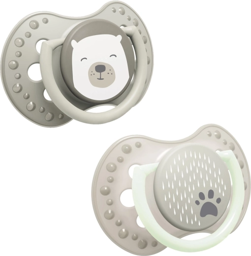 LOVI dynamischer Silikon-Schnuller Buddy bear 0–6 Monate, 2 Stk.