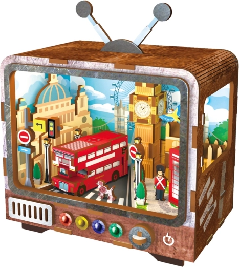 2Kids Toys 3D-Holzbausatz Retro-TV London