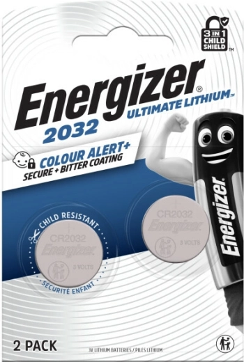 Energizer Ultimate Lithium CR2032 – Lithium-Knopfzellenbatterie, 2 Stk.