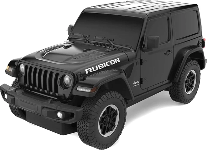 Jeep Wrangler JL ferngesteuert Rastar im Maßstab 1:24, schwarz