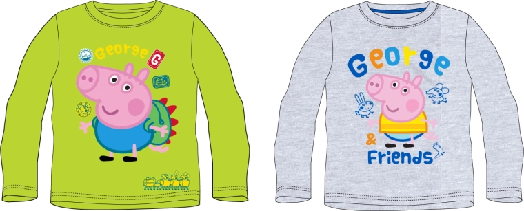 Peppa Pig Kinder-Langarmshirt (Größensortiment 92–116) - 1 Stück