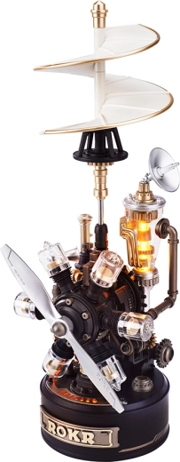 ROKR 3D mechanisches Puzzle Da Vincis Hubschrauber mit LED-Beleuchtung