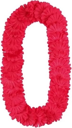 Hawaiianische Blumenkette dunkelrosa 1,2 m
