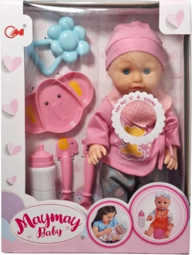 Pinkelndes Baby-Puppe mit Zubehör – 1 Stück