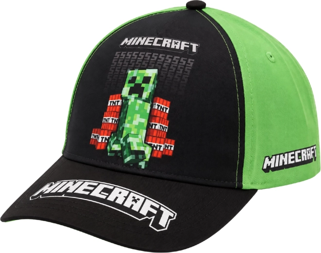 Kinder-Cap Minecraft Creeper schwarz-grün, 55 cm