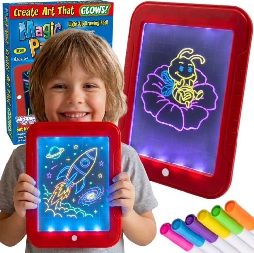 WOOPIE Leuchttafel zum Zeichnen mit Neonfarben