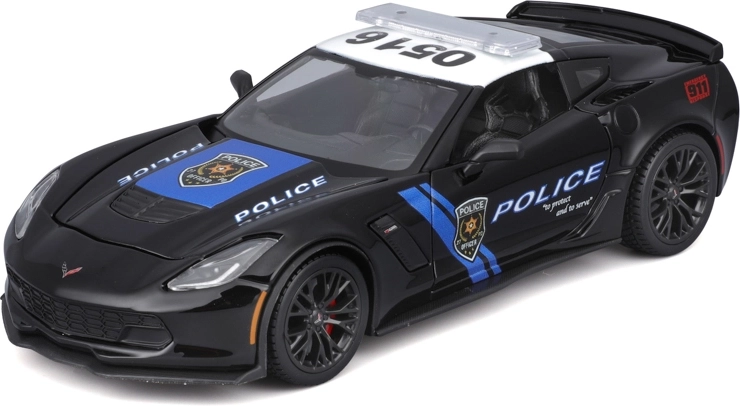 Maisto Design Authority Polizeimodell 2015 Corvette Z06 1:24 - 1 Stück