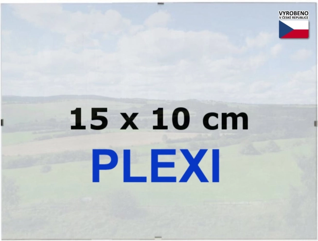 Euroclip-Rahmen 15 × 10 cm aus Plexiglas