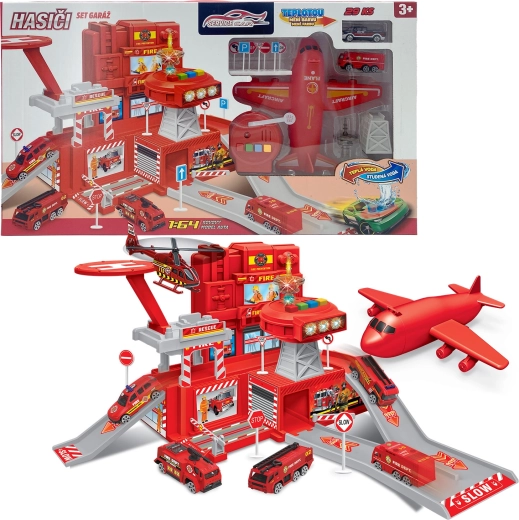 Feuerwehr-Set mit Garage und farbwechselndem Auto