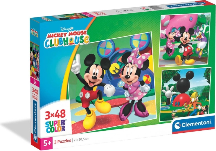 Puzzle CLEMENTONI Mickys Klubhaus 3×48 Teile