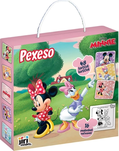 Memo-Spiel in der Box mit Ausmalbild Minnie