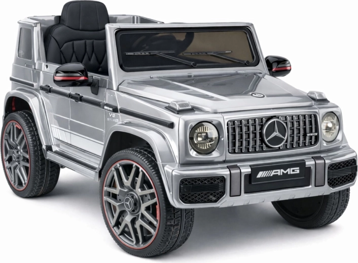 Elektrisches Kinderauto MERCEDES‑AMG G 63, silbern lackiert