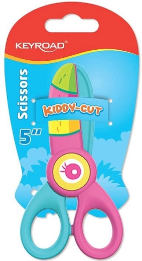 Kindersichere Schere KEYROAD Flamingo 12,5 cm