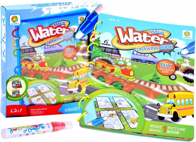 Magisches Malbuch mit Wasser für Kinder – A