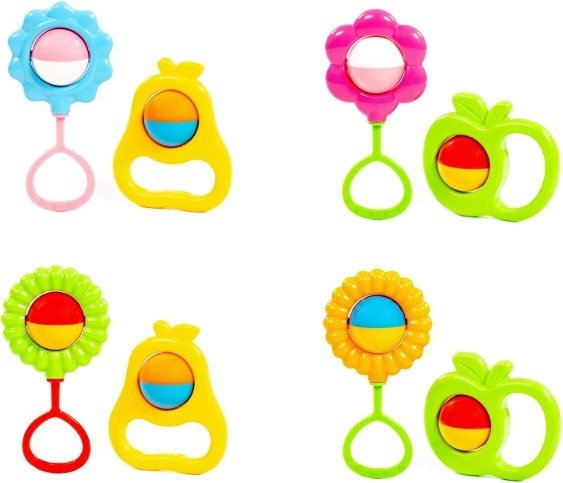 Rassel-Set Blume und Früchte