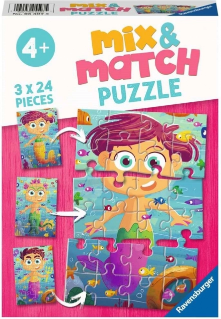 Ravensburger Puzzle Mix & Match: Meerjungfrauen und Meeresmonster