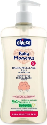 Chicco Mizellen-Shampoo für Haare und Körper Baby Moments Sensitive 500 ml