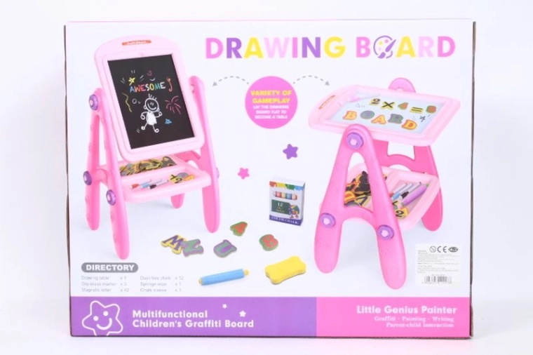 Multifunktionale Kinder-Tafel (Rosa)