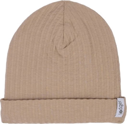 Lodger Baumwollmütze Seersucker beige 0–6 Monate