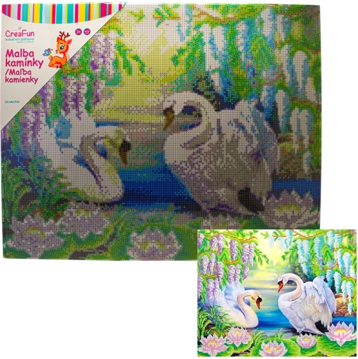 Diamantmalerei – Schwäne 40 × 50 cm