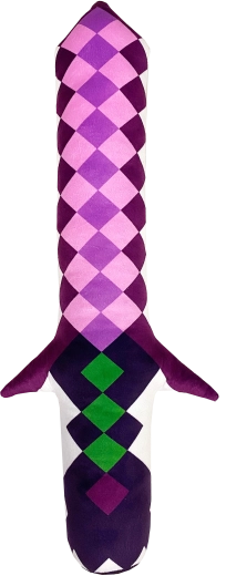 Fluffy Fighterz leuchtendes Plüschschwert Pixel rosa