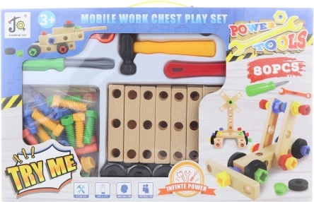 Schraub-Baukasten für Kinder – 80 Teile