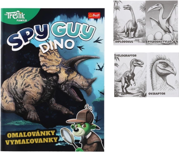 Malbuch Spy Guy Dino