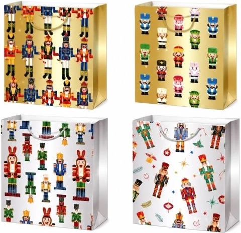 Geschenktasche mit festlichem Motiv, Größe M
