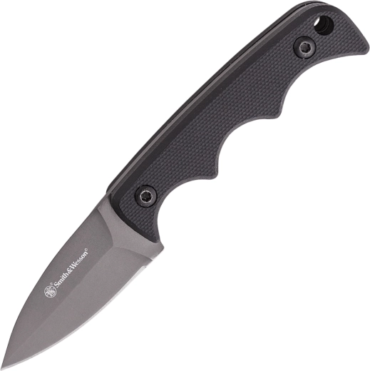Smith & Wesson H.R.T. Spear-Point-Nackenmesser 5 cm mit Titan-Nitrid-Beschichtung