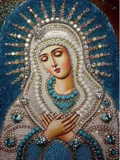 Norimpex Diamantmalerei Heilige Mutter Gottes 30 × 40 cm - 1 Stück