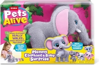 ZURU Pets Alive Mama-Elefant mit Babys
