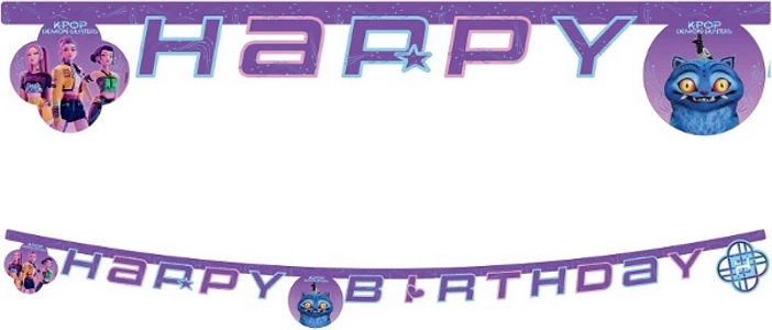 Papier-Geburtstagsgirlande Happy Birthday Demon Hunters