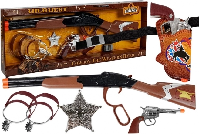 Cowboy-Set für Kinder mit Gewehr, Revolver und Zubehör