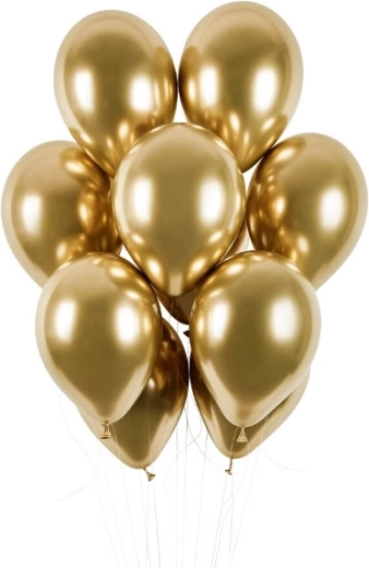 Glänzende Chrom-Luftballons Gold 13" – Set mit 50 Stück
