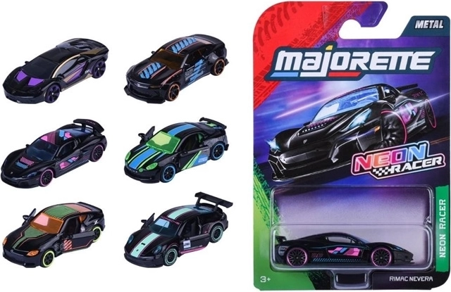 Majorette Neon Racer Premium Mini-Auto 7,5 cm (1 Stk.)