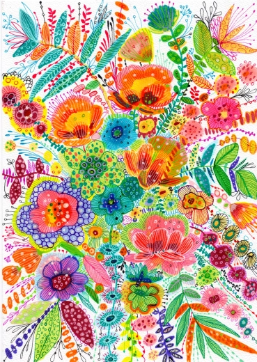 Enjoy Puzzle Leuchtende Blumen 1000 Teile