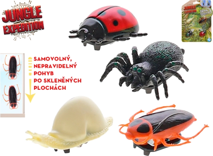 Jungle Expedition klebrige Insekten 4 cm – Set mit 4 Stück