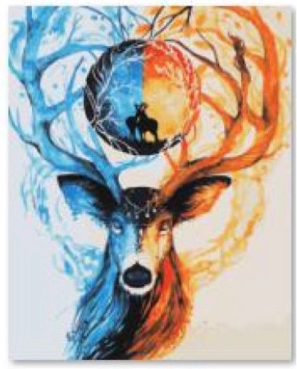 Diamantmalerei (Diamond Painting) Hirsch 30 × 40 cm - 1 Stück