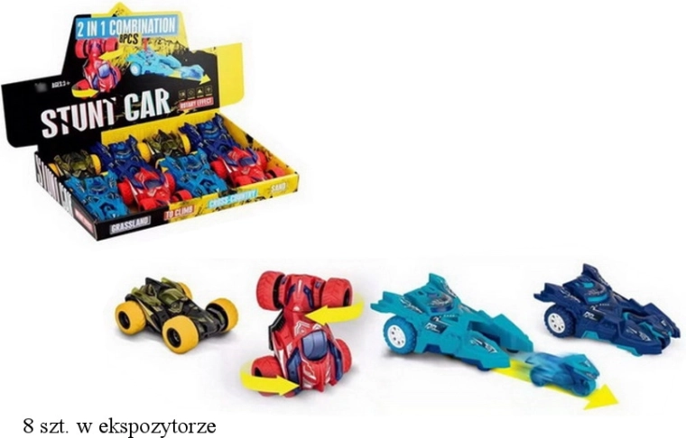 Akrobatik-Spielzeugauto mit Drehachse oder Abschussvorrichtung