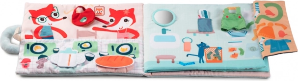 Textiles didaktisches Büchlein mit Fuchs Alice – Guten Morgen